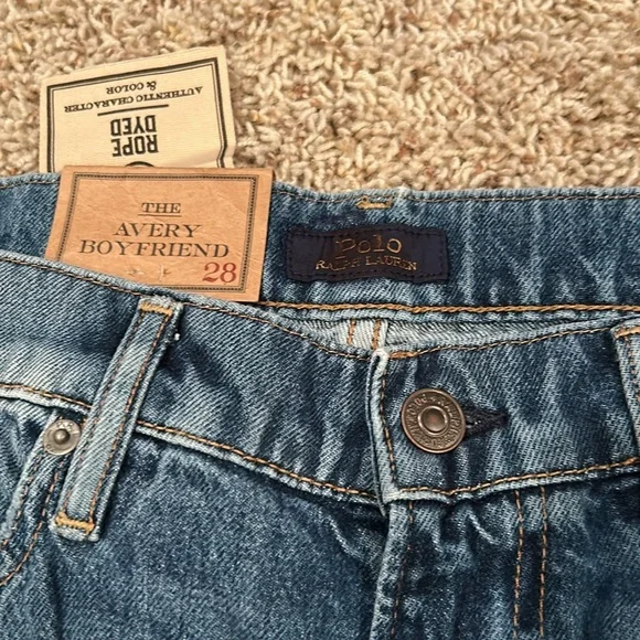Polo Ralph Lauren - Women’s Patchwork Pony Pocket Avery Boyfriend Jeans -Size 28